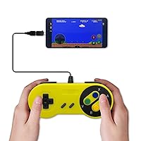 Vista 4 de Coiorvis Wired Controller for Switch, USB controller for PC Emulator Game, Mobile Controller (Yellow)