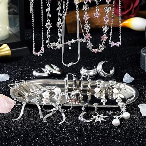 Image of 50+ PCS Mystery Jewelry Jar, Sterling Silver Mystery Boxes For Sale, Gift Ready Jewelry Set with Necklaces, Earrings, Rings, Bracelets & DIY Pendants, Surprise Jewelry Jar Unique