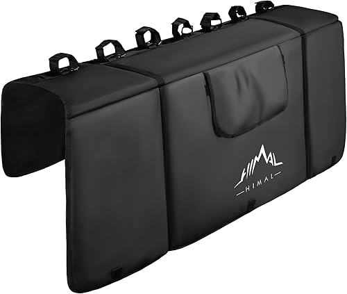 Himal Outdoors - Almohadilla para puerta trasera para bicicleta de montaña, almohadilla de protección para puerta trasera con bolsillos para