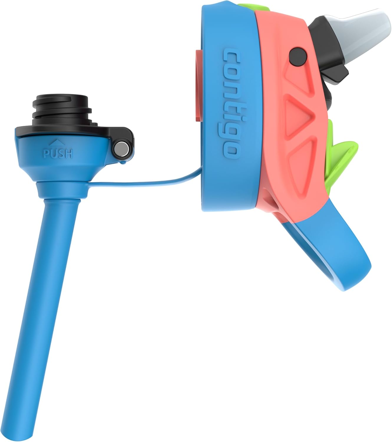 Contigo AUTOSPOUT ウォーターボトル 13オンス コーラルブルー/ポピー