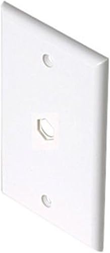 Steren Placa de pared estándar de TV de 200-254 Wh, 1 banda, 1 orificio, plástico ABS de alto impacto, color blanco (paquete de 10)