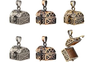 SUPERFINDINGS Carved Cuboid Charm Box Pendants