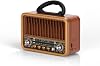 Polosmart FS111 Kablosuz Nostaljik Radyo BT 5.3 Type-C Destekli FM AM SW Hafızalı Şarjlı Kahverengi