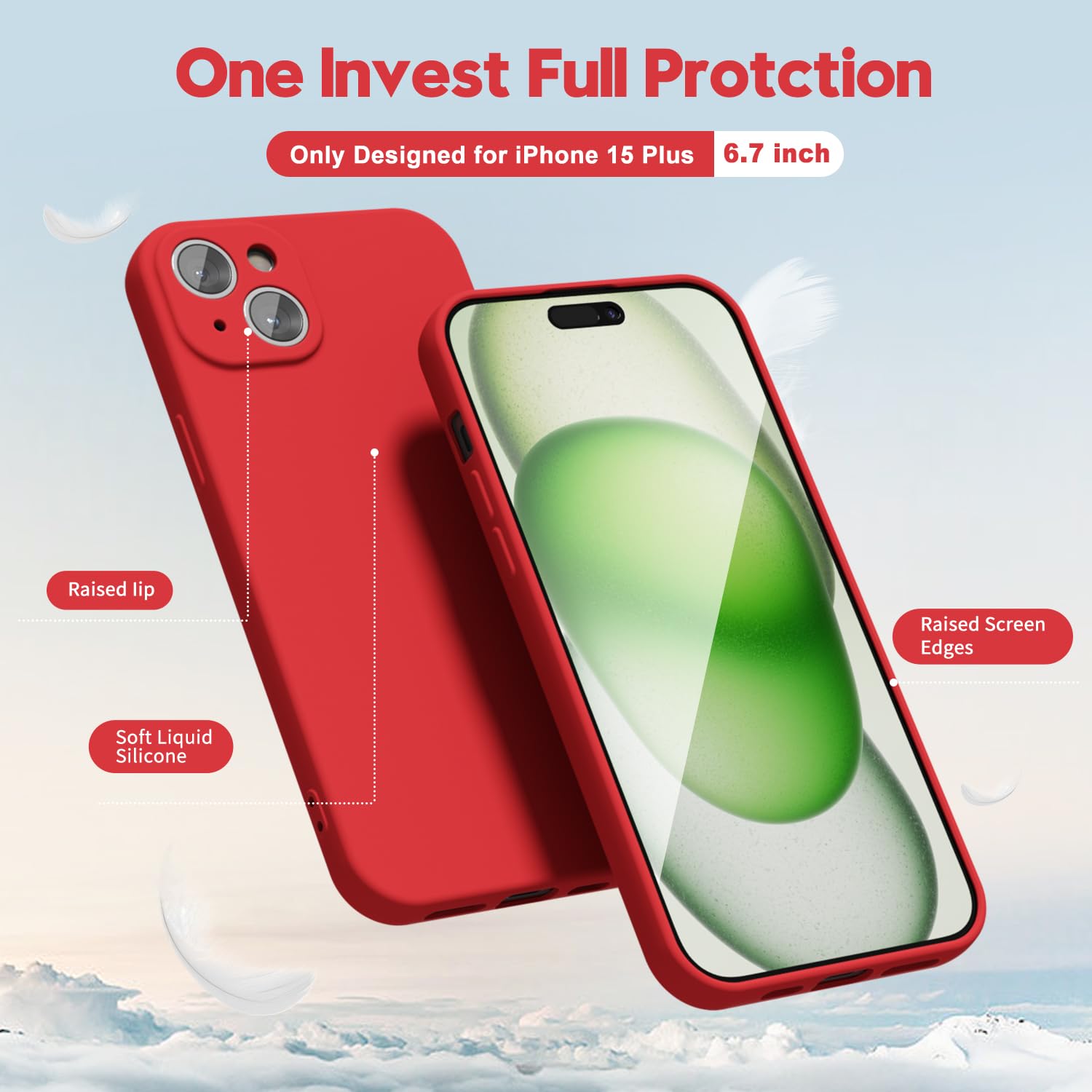 oakxco for iPhone 16 Pro Max Case Liquid Silicone, Soft Rubber Gel Elegant Aesthetic Basic Simple Cover, Cute Thin Slim TPU Matte Solid Color Plain Smooth Case for Women Girl, Light Pink — view 10