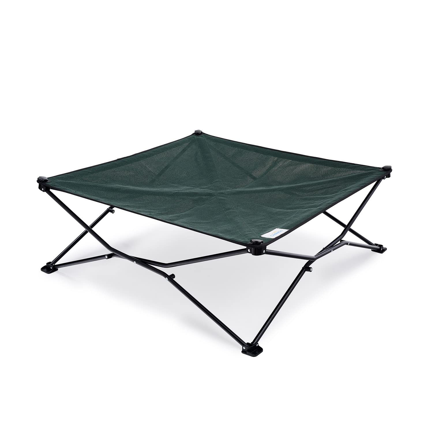 Coolaroo On The Go Cooling Elevated Dog Bed, Portable for Travel & Camping, Collapsible for Storage, King, Brunswick Green