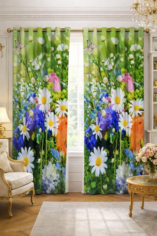 Ra Enterpsrises Digital 3D Printed Modern Polyester 11 Design Special Long Crush Single Piece Tab TopDoor Semi Sheer Curtain | (Pack Of 01, 7 Feet X 4 Feet),Multicolour-image-40