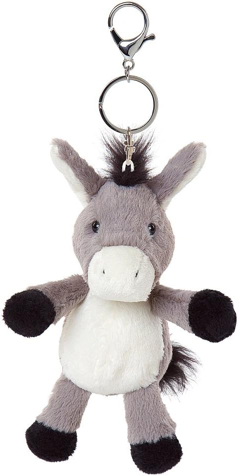All CreaturesAll Creatures AP4QW008 Cleo The Donkey Keyring & Bag Charm, Grey, White, Black, 15 x 8 x 5 cm