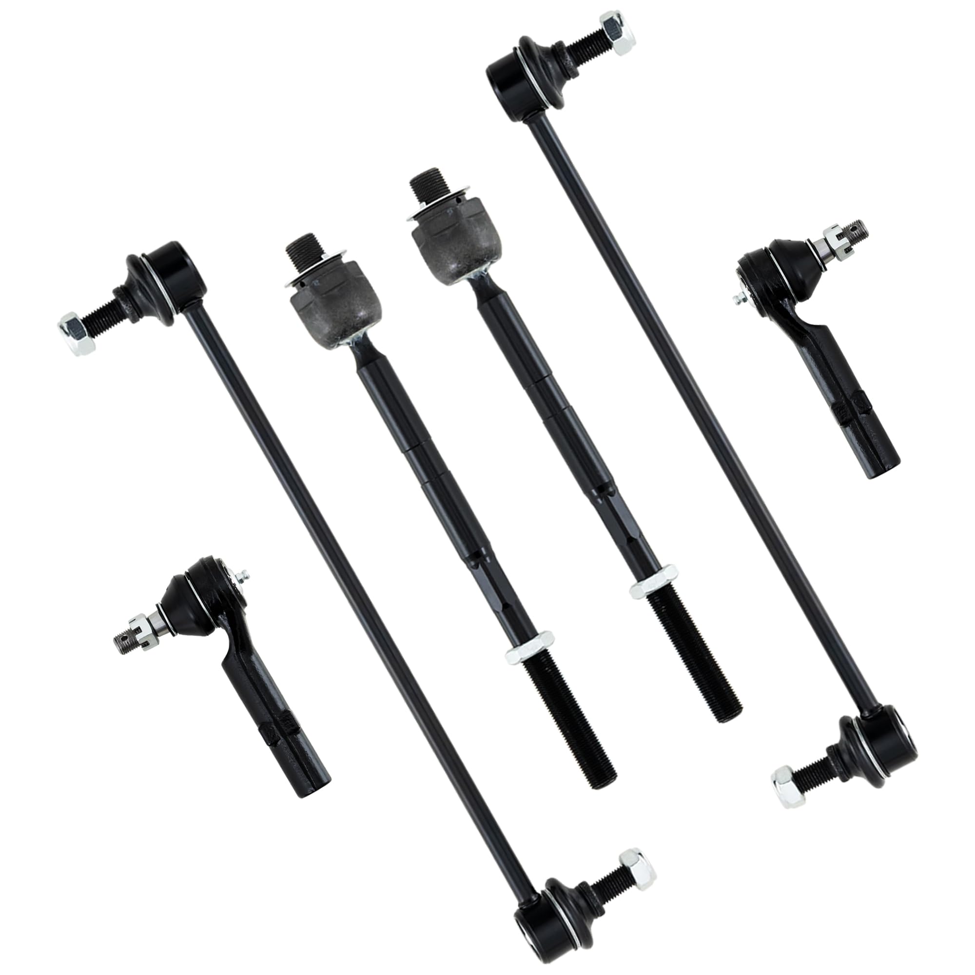 Front End Suspension Kit Compatible With Buick Enclave, Chevy Traverse, GMC Acadia/Limited, Saturn Outlook Tie Rods Inner and Outer Complete Kit, Tie Rod and Sway Bar