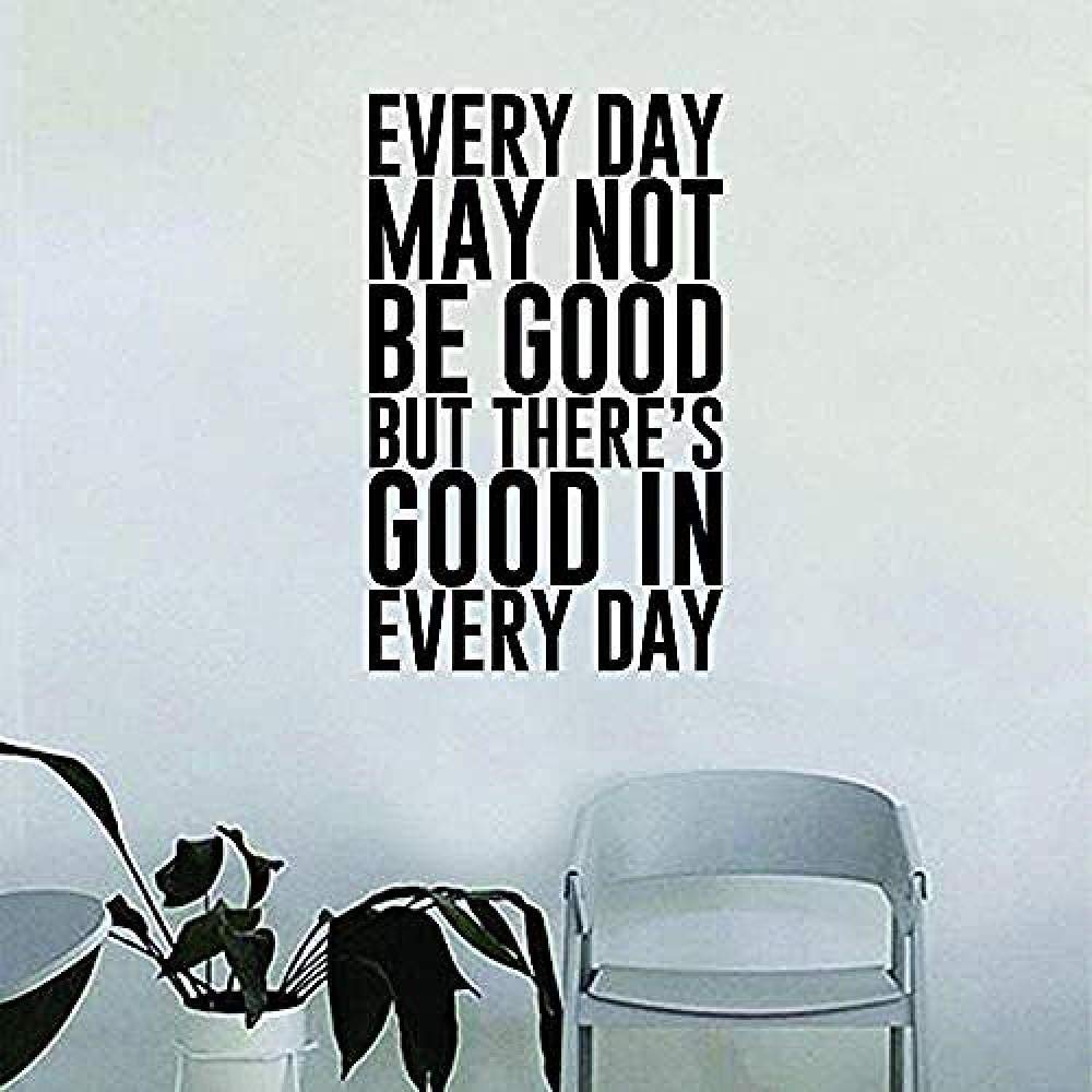 Wall Stickers Home Decor There S Good in Every Day Wall Decal Quote Vinyl Wall Stickers Home Decor Living Room DIY Mural Art Decals Gift@White_58X36_cm@58X36 cm_Blue@Green