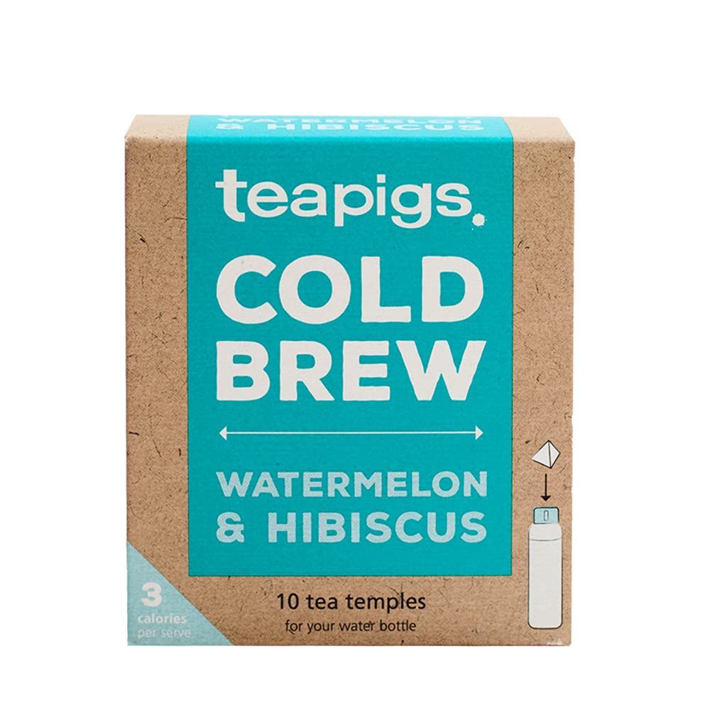 Tea Pigs Watermelon and Hibiscus Cold Brew Tea Bags (1 Pack of 10 Tea Bags)