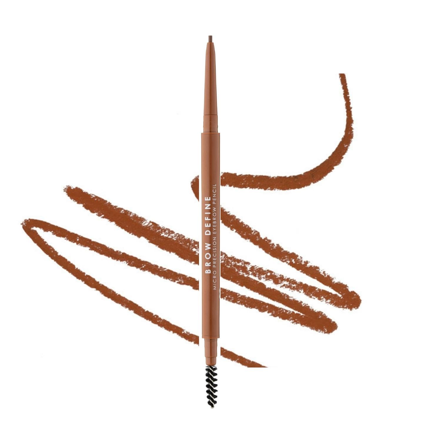 MUA Makeup Academy Brow Define, Auburn Micro Eyebrow Pencil with Spoolie Brush, For Red, Copper, or Auburn Hair (Pack of 1) - Vegan & Cruelty Free