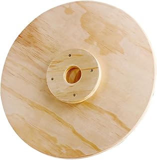 ULTECHNOVO Discos de Pesas de Madera Fáciles de Montar y Desmontar Color Beige sin Agujeros para Entrenamiento de Rehabilitación Ideales para Uso en Fitness