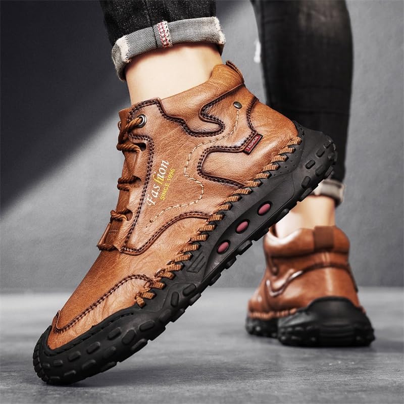 LZDZN Mens Boots Chelsea Shoes High Top Sneakers For Men Shoe Men's Black Brown Yellow Size Casual Man Fashion Sneaker