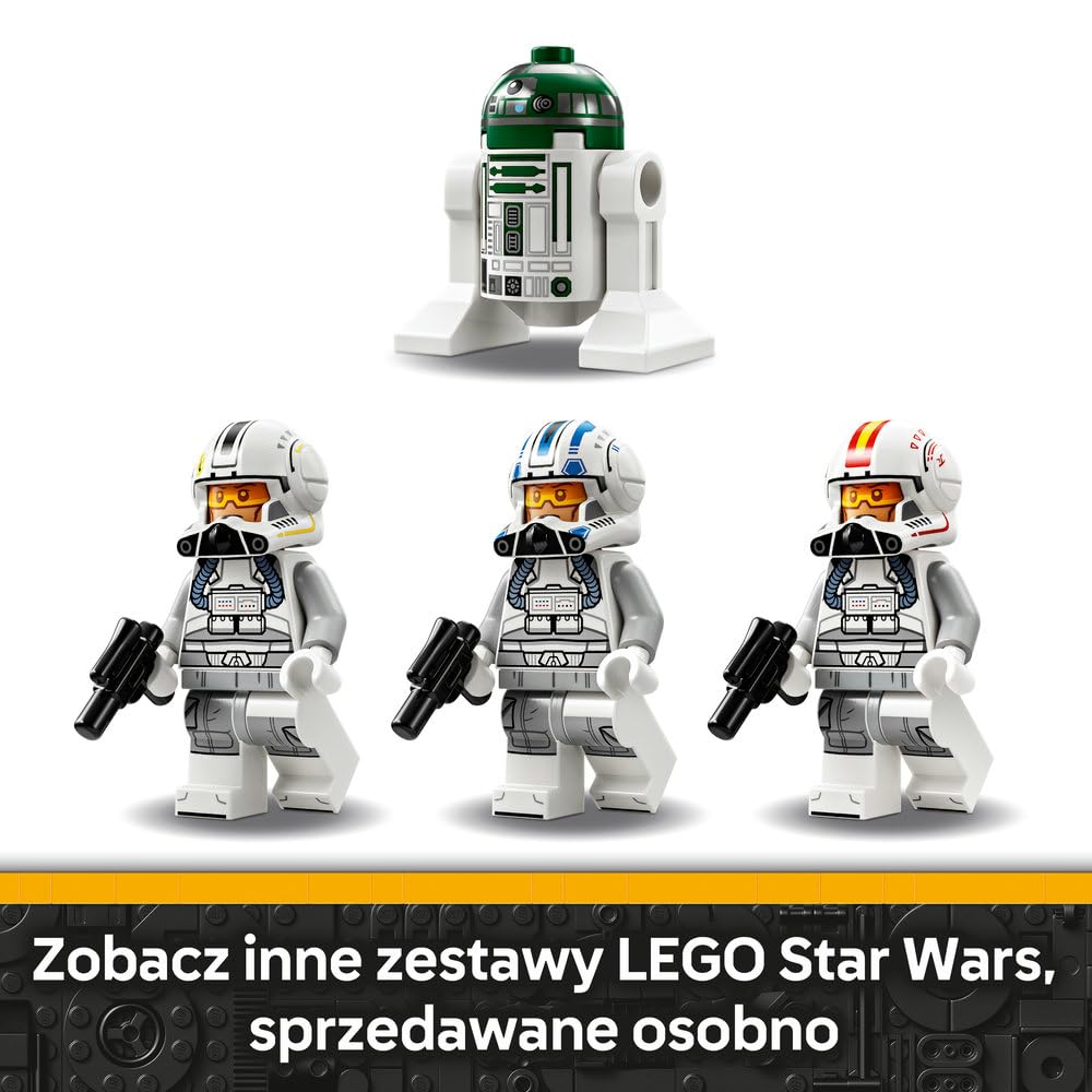 LEGO Star Wars Myśliwiec ARC-170, Zabawka dla Dziecka do Zbudowania dla Fana Filmu Gwiezdne Wojny: Zemsta Sithów, Zestaw ze Statkiem Kosmicznym dla 9-latka, Prezent dla Chłopca i Dziewczynki 75402