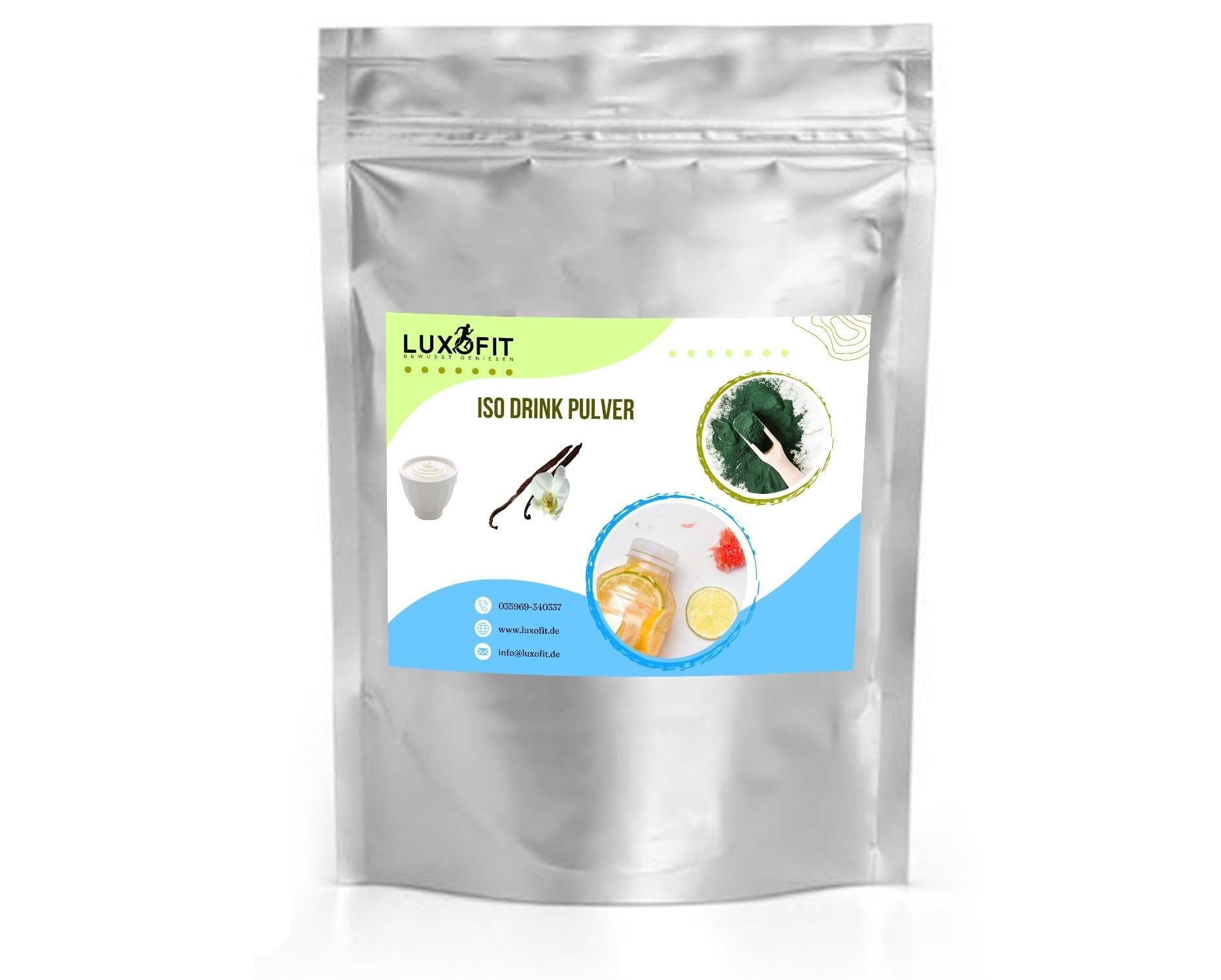 Luxofit Vanille Joghurt Getränk isotonisch Iso Drink Pulver, Elektrolytgetränk, mit L-Carnitin, für Sportler geeignet, schnelle und einfache Zubereitung (10 Kg)