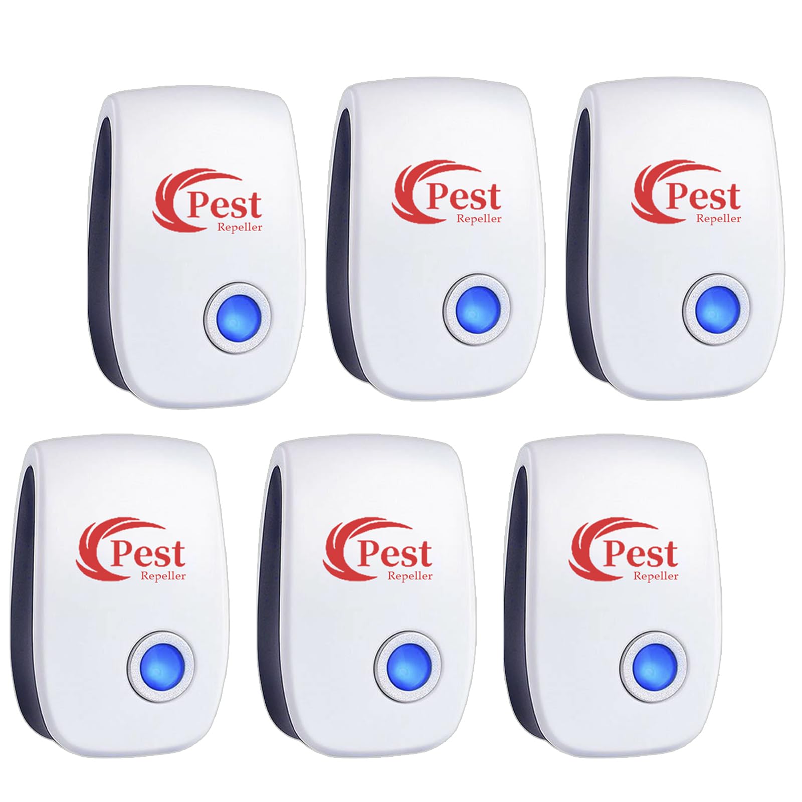 Repelente Ultrasónico de Plagas, 6 Pack Electrónico Repelente Control de Plagas, Repelente Ultrasónico Mosquitos para Anti Mosquitos, Moscas, Ratones, Cucarachas, Arañas, Roedores