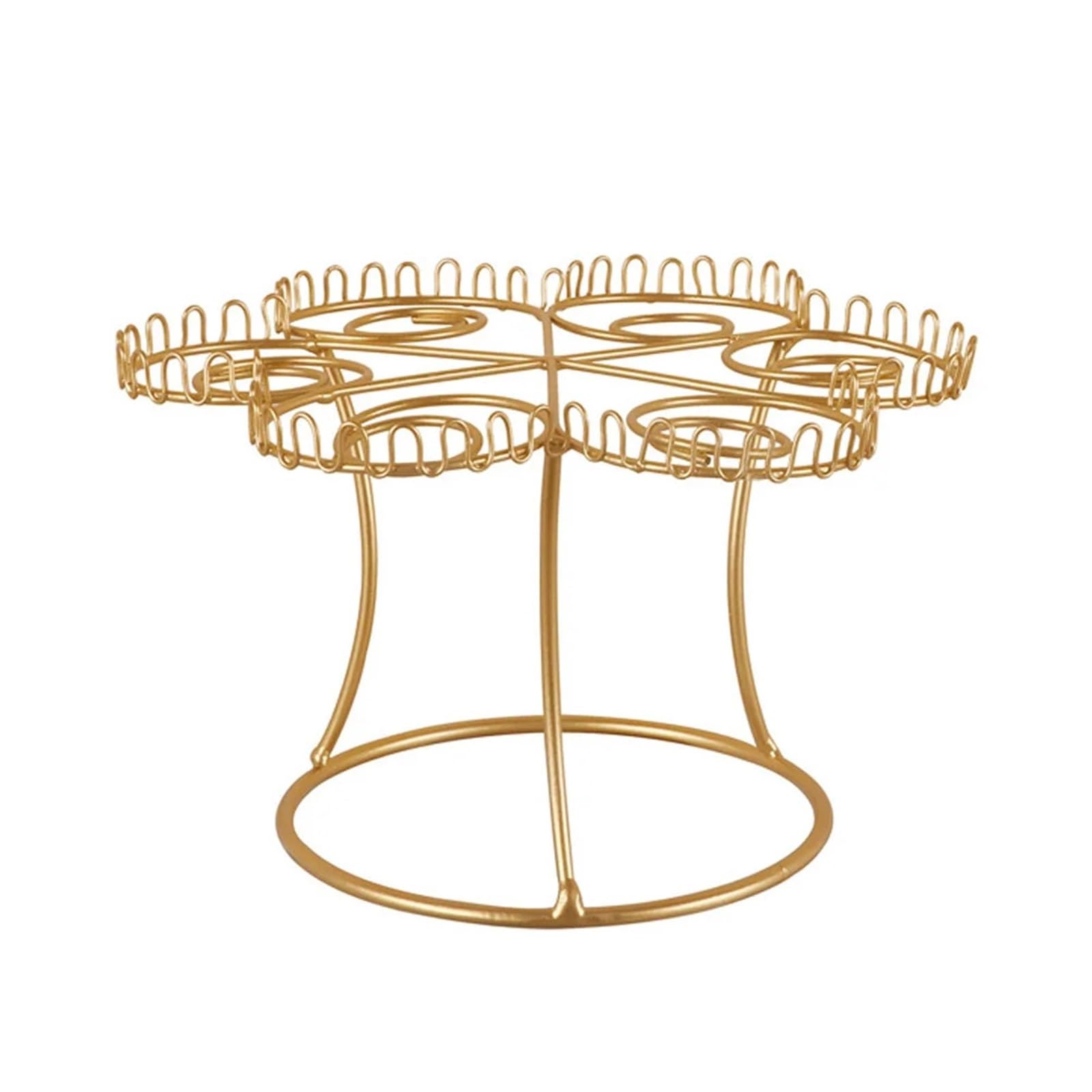 Support pour CôNes De Glace Table à Desserts Support de Maintien de crème glacée en métal présentoir à cône Support de cône de crème glacée(Golden)