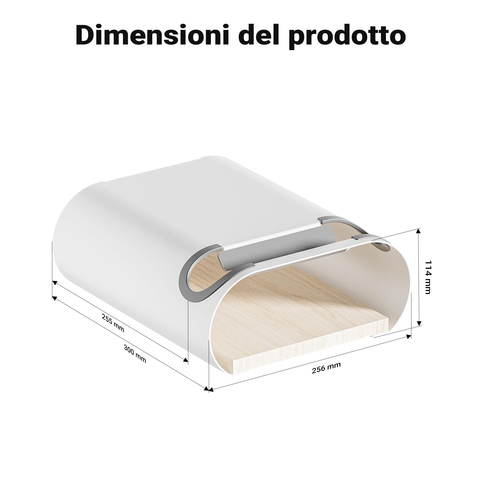 Wiltec Supporto a Parete per Bicicletta 25,6 x 30 x 11,4 cm Fino a 25 kg, portabici Universale, in Sospensione, per Tubi Orizzontali Ø 55 mm e manubri Larghi 500 mm