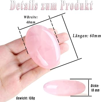 1 x 2.4 inch rose quartz gemstones large pink crystal oval healing crystal for Reiki healing Wiccan deliveries balancing meditation accessories