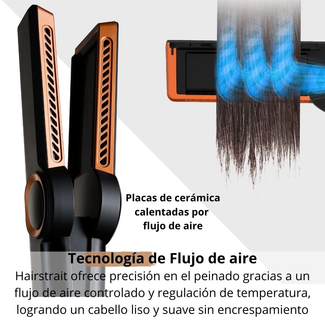 Leto Hairstrait 2-en-1 plancha de pelo profesional y Secador – Estilizado con Aire, Sin Daños por Calor, Control de Frizz, de Mojado a Seco