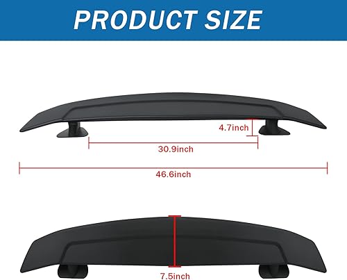 Miniatura 2 de Alerón trasero universal para autos, estilo GT, tapa de maletero deportivo, alerón compatible con Civic Sedan 10 generación, 46 pulgadas, estilo