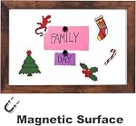 TORASO Dry Erase White Board, Magnetic Whiteboard for Wall, Office/School/Home, 8.5"x 12",Hanging Board for Decoration/Planning/Kitchen Grocery List/Drawing/Memo, Walnut Wood Frame, (BB-BN-2232)
