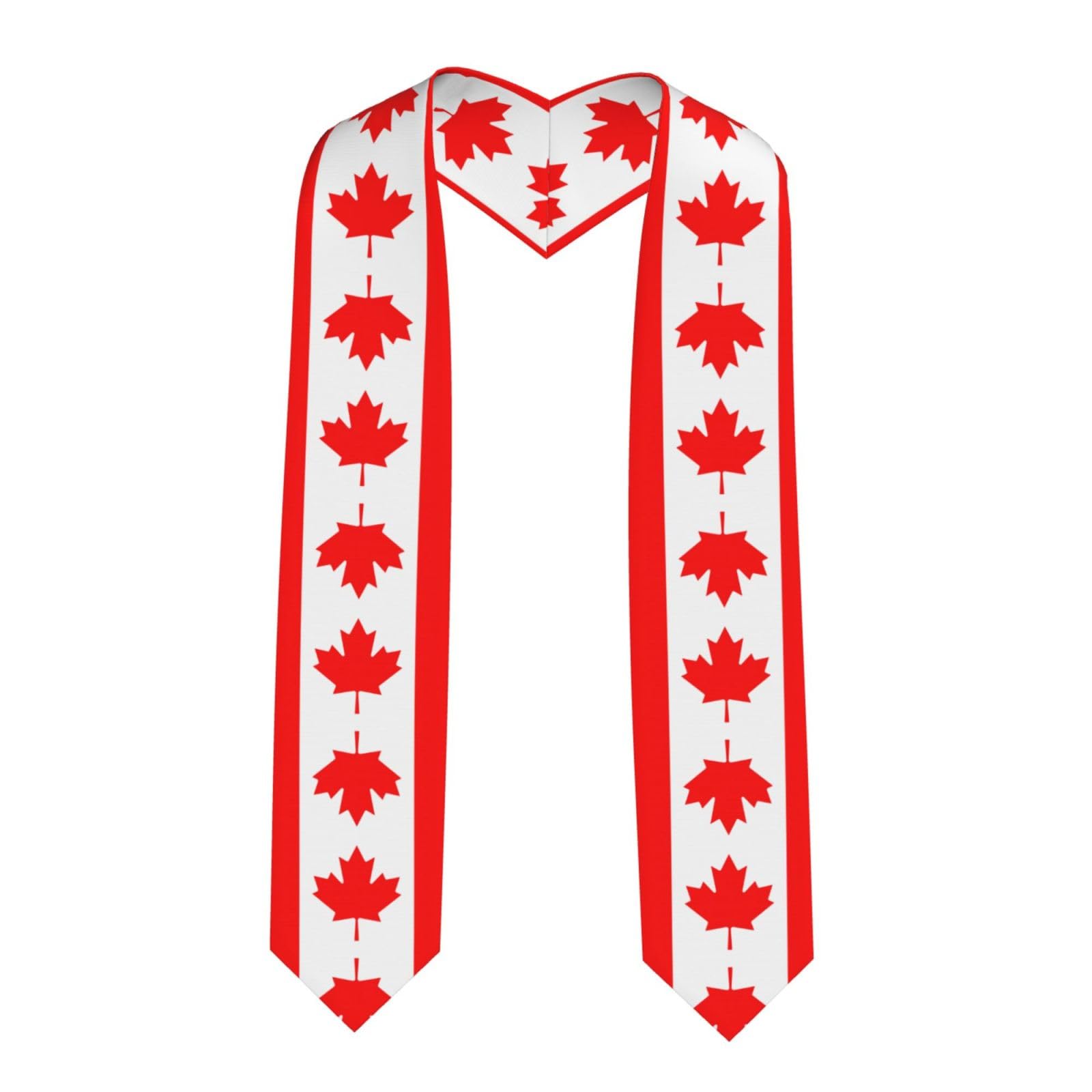 GGsdaf Canadian Flag Printed Ribbon Cape, Perfect for Graduation Photos or Graduation Ceremonies.