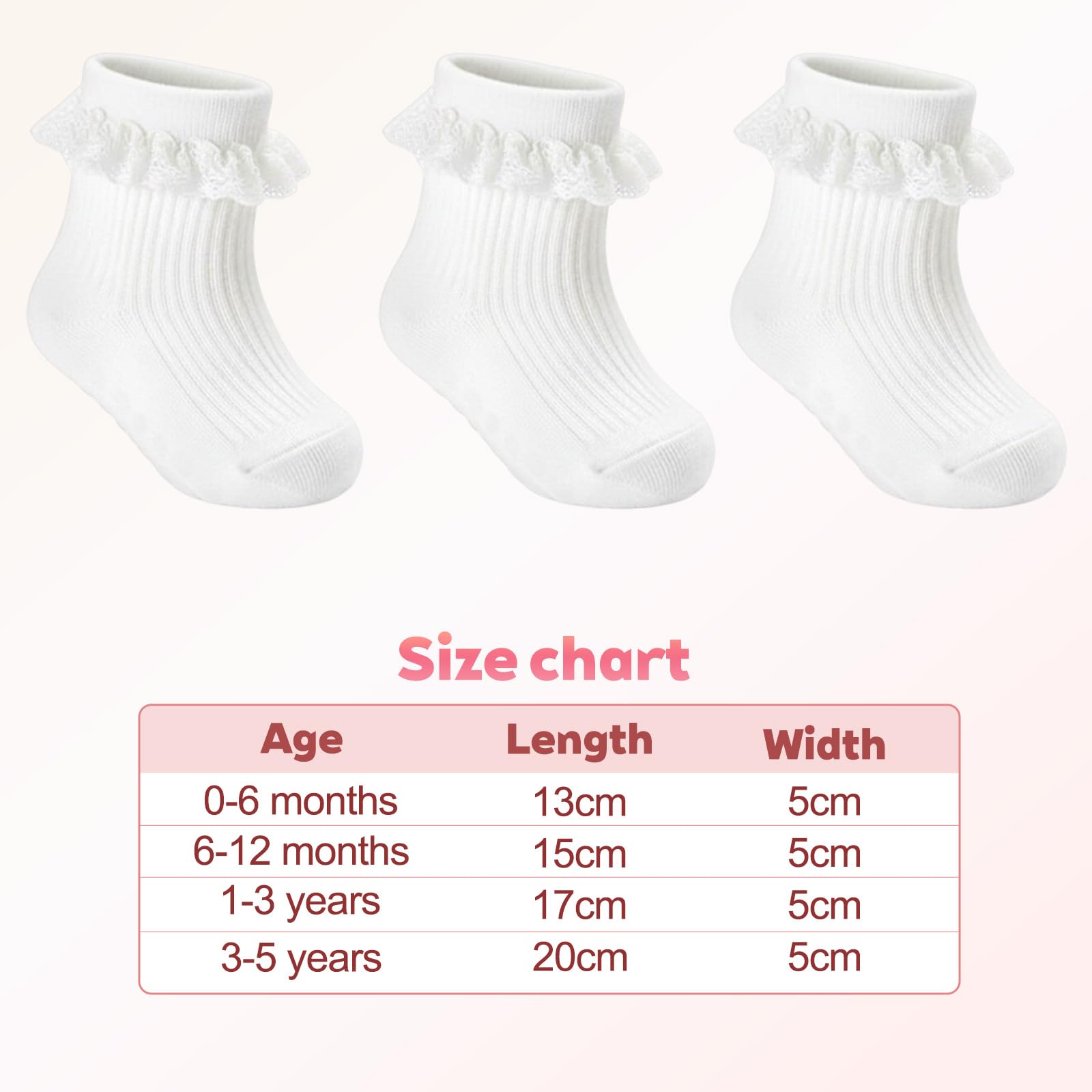 6 Pairs Socks Kids Baby Girls Anti Slip Floor Spring and Autumn Cotton Learning to Walk Unsteadily Lace — view 5