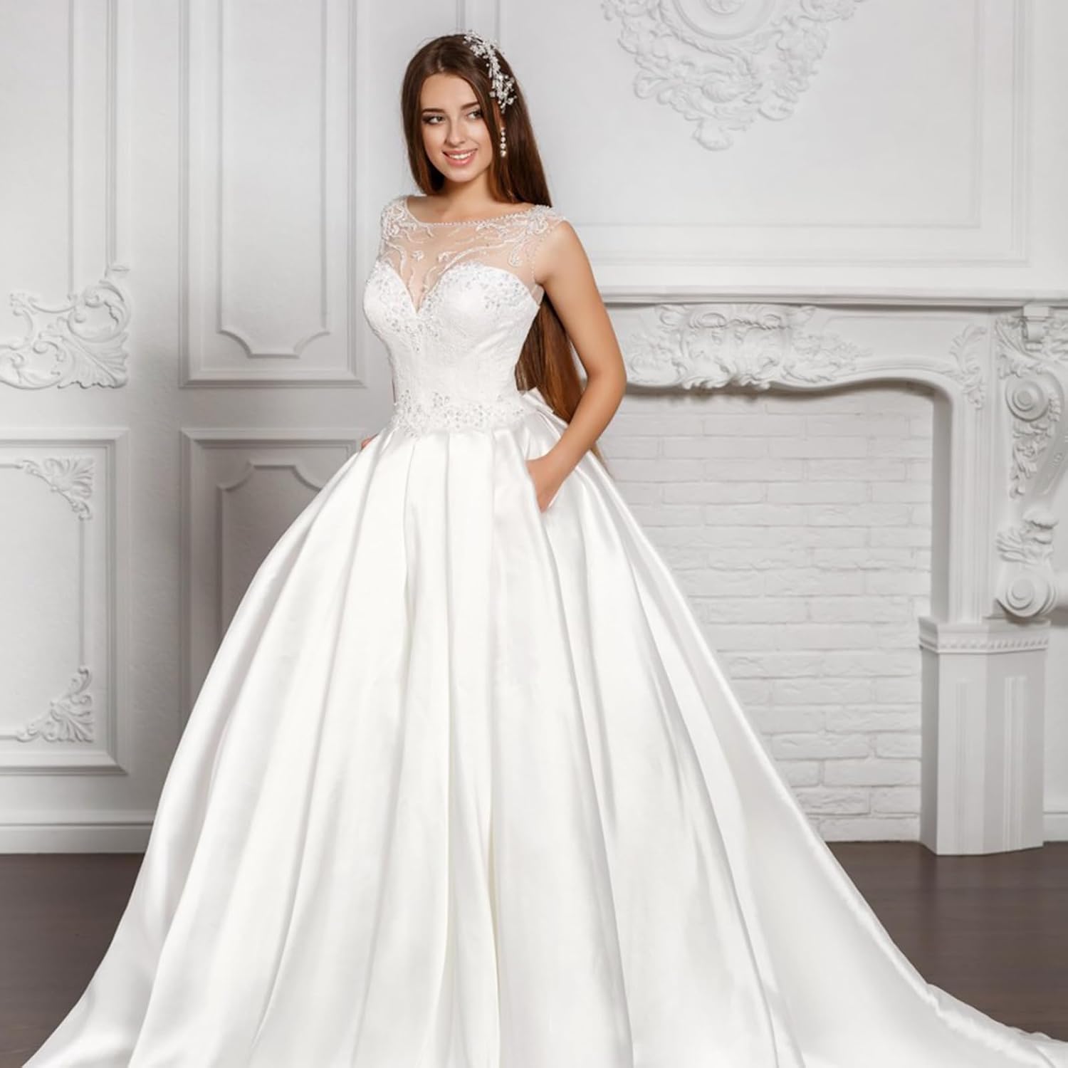 A-line Hoopless Petticoat Crinoline 6 layers And 8 layers Underskirt Slips Hoopless Petticoat for Wedding Dress