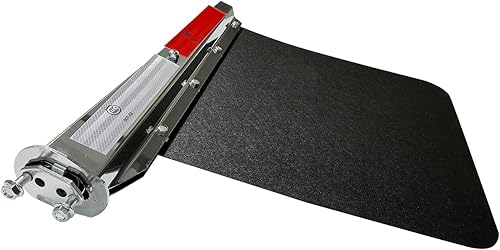 Miniatura 9 de Juego de 2 aletas de acero cromado con resorte recto con resorte para semirremolques de 24 x 24 pulgadas y soporte de suspensión de fango, pernos de