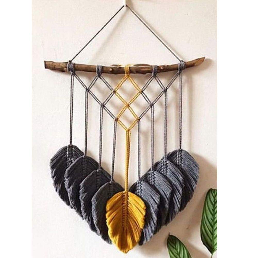 LIBAI-V Cotton Twine, 328 Feet Macrame Cord Cotton Rope, Garden String for DIY Arts & Crafts, Gift Package Twine Wall Hanging Craft Making, DIY, Decorative Projects (Gray, 3MM)