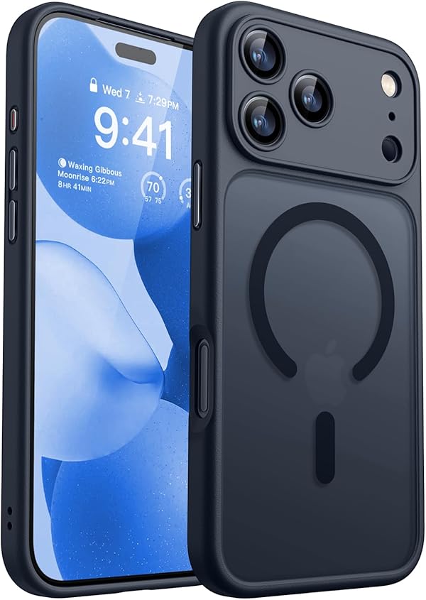 CANSHN für iPhone 17 Pro Max Hülle mit Kameraschutz für Magsafe (TOP Militärschutz & Magnetkraft) Extrem Haltbarkeit Hülle iPhone 17 Pro Max Case Stoßfest, Schwarz