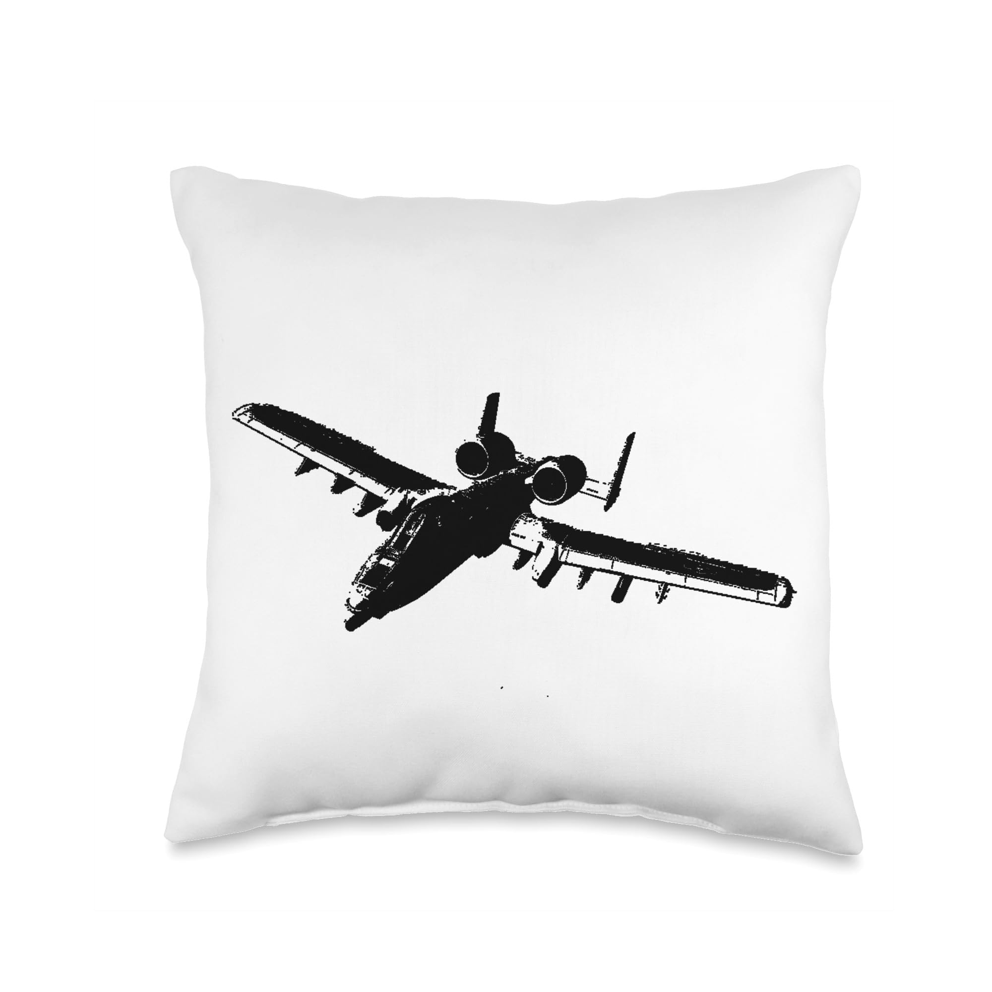 BombArt A-10 Warthog Military Jet Throw Pillow, 16x16, Multicolor