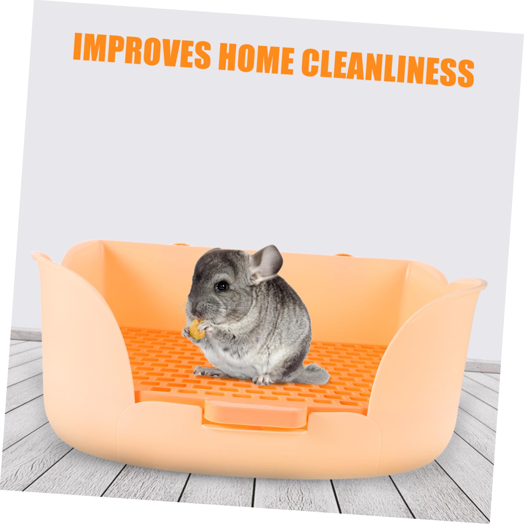 SOIMISS WC di Coniglio per Animali Domestici lettiera per furetti cucciolata di Furetto lettiere per Animali WC di Animali Domestici mangiatoia per Fieno Coniglietto plastica Arancia