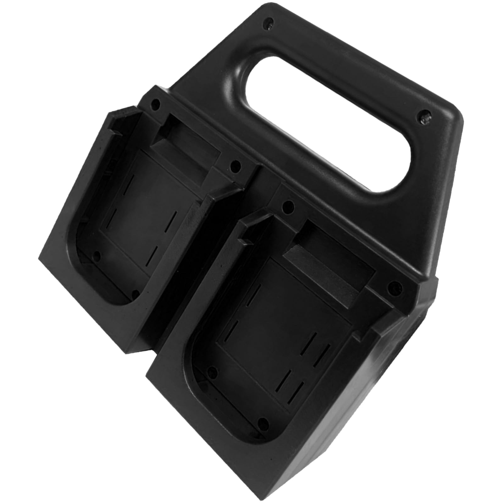 Avejjbaey 4 Slot Black Compact 18V Battery Storage Rack Practical Organizer Holds 4 Or 6 Cells