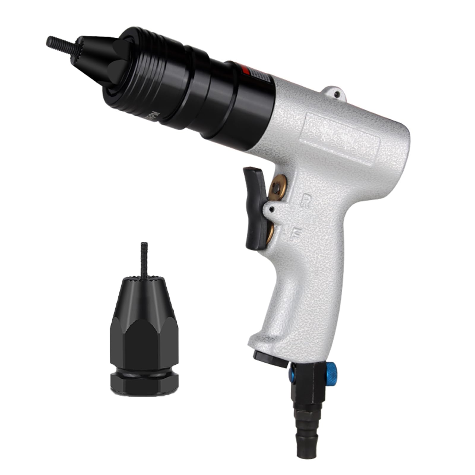 Pneumatic Rivet Nut Gun - Air Insert Tool with Self-Locking Design, 6-8kg Operating Pressure, Forward & Reverse Switch for Construction & Machinery Manufacturing