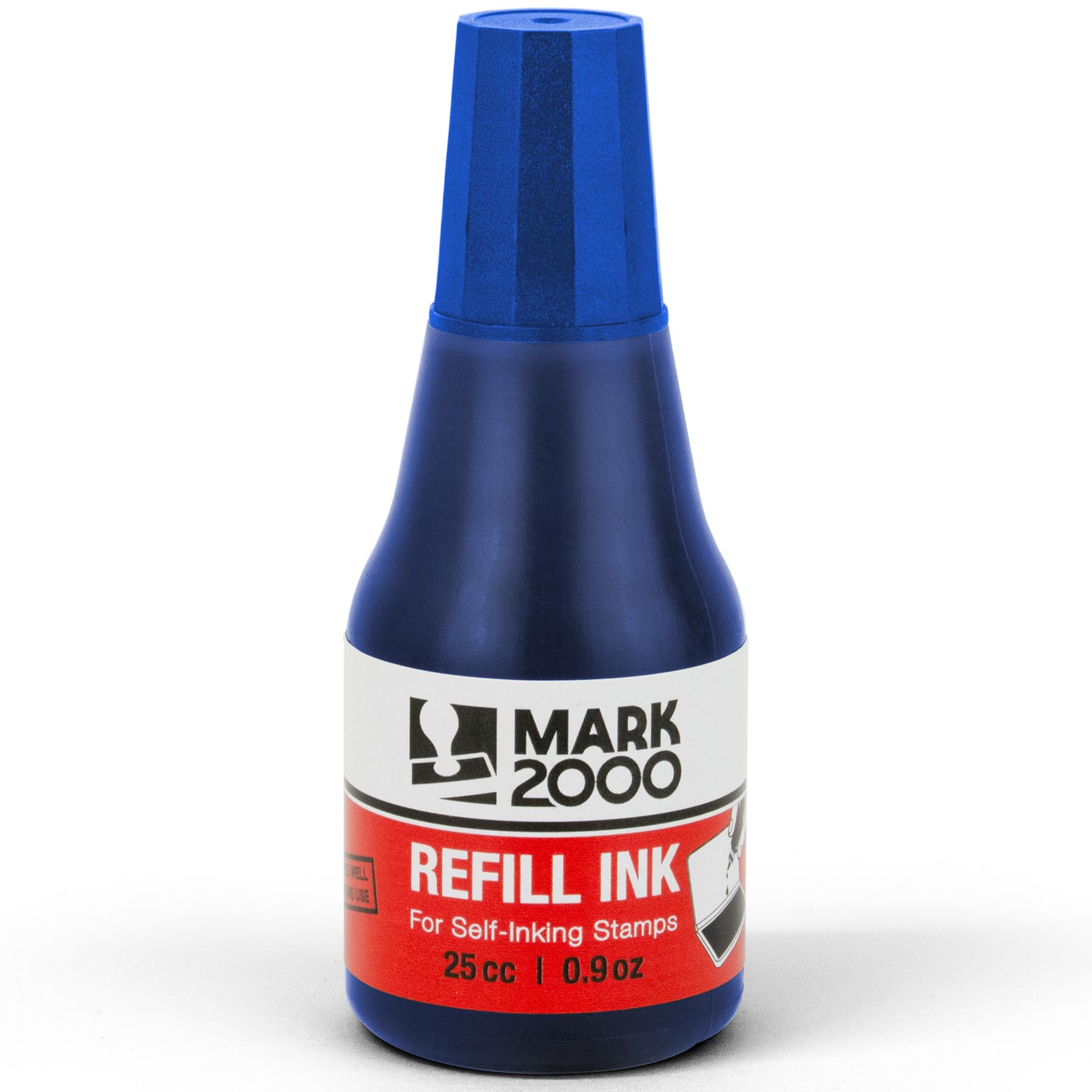 Mark 2000 Niebieski atrament uzupełniający premium + podkładka do pieczątek - 5 cm na 10 cm - wysokiej jakości podkładka filcowa