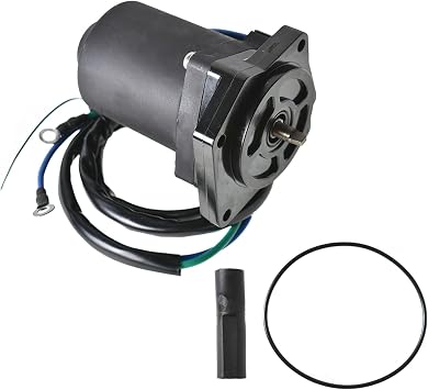 Electrical Tilt and Trim Motor Black Replacement for 6D8-43880-01-00 6D8-43880-09-00 Replacement for F75 20052018 F90 20052018 TLR/LA/JA Equal Axis Length Version Universal