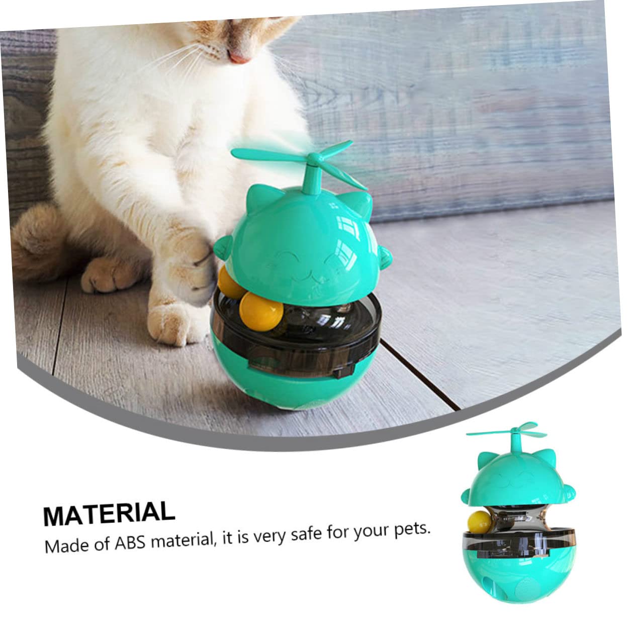 1stück Interaktives Katzenspielzeug Mit Futterleckage Katzenball Mit Drehmechanismus Spielzeug Futterverteilung Für Altersgruppen Für Drinnen Und Draußen