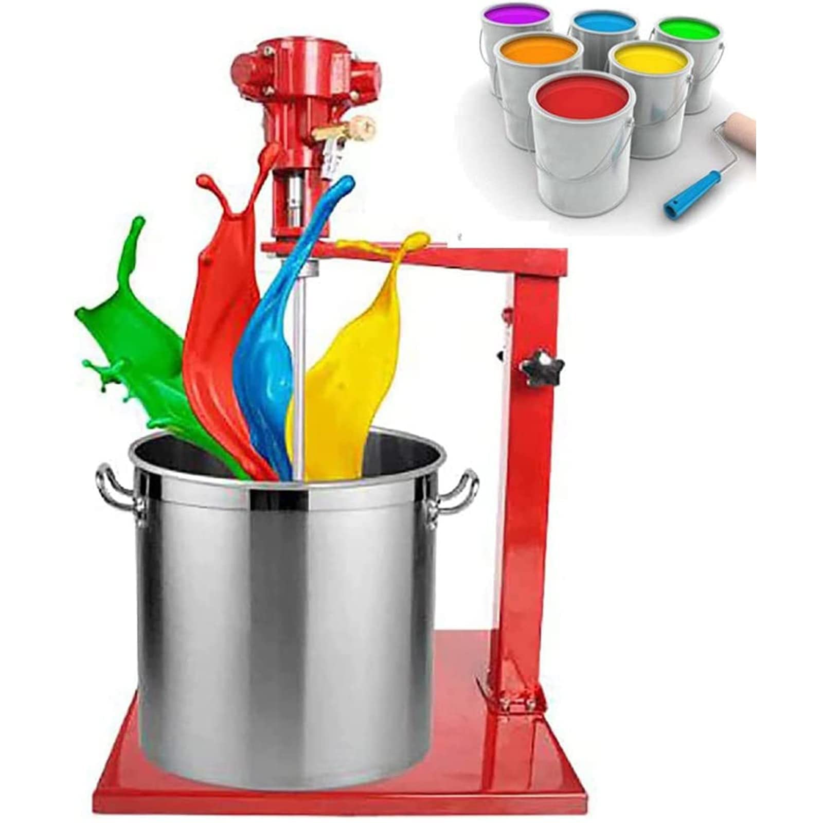 20L DS3-5S Miscelatore Pneumatico per Vernici Agitatore Aria Miscelatore Agitatore Miscelatore Inchiostro, Miscelatore Cemento, con Lama in Alluminio Miscelatore Aria Verticale da Tavolo Funzionamen