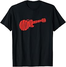 The Monkees Classic Red Guitar Logo Black T-Shirt