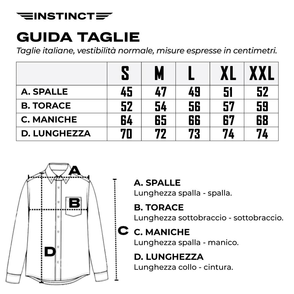 Instinct Camicia Uomo Cargo a Maniche Lunghe - Slim Fit Militare con Tasche Frontali e Bottoni - Casual e Tattica, Ideale per Lavoro ed Escursionismo