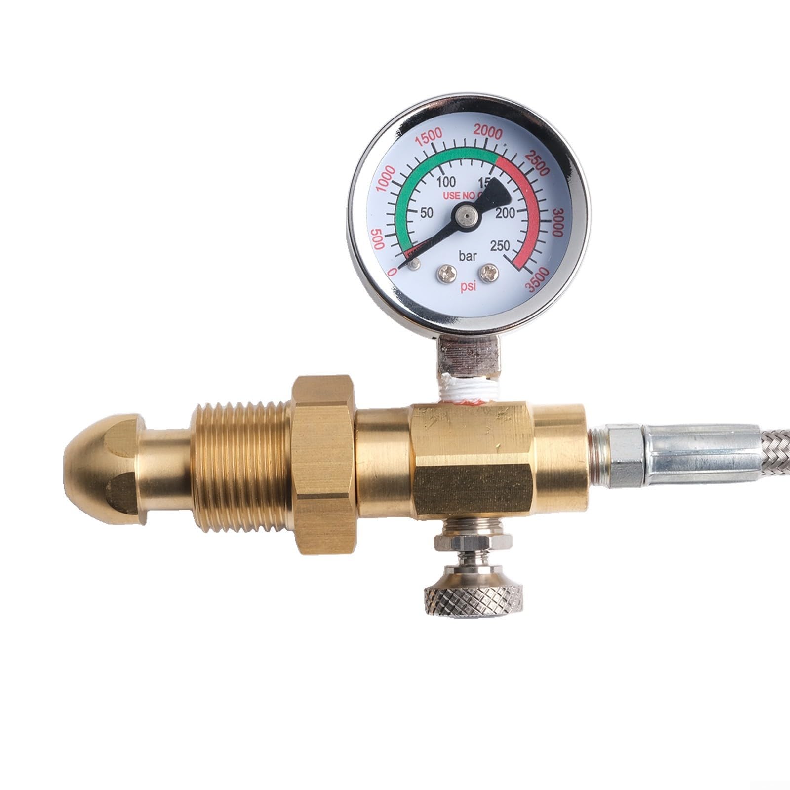 BS 341 No. 3 Manguera de recambio de cilindro de argón Reino Unido, adaptador de transferencia de 5/8 pulgadas, 90 cm para línea de acero inoxidable (estilo 2)