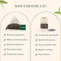 Vista 8 de VAHDAM, Bolsas de Té Oolong del Himalaya (30 unidades) - Té de desintoxicación 100% natural, Bolsas de Té Oolong de hojas sueltas