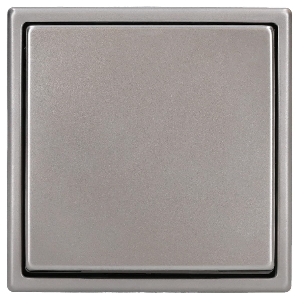 JUNG Serie LS IP44 Klappdeckelset Edelstahl 1-fach