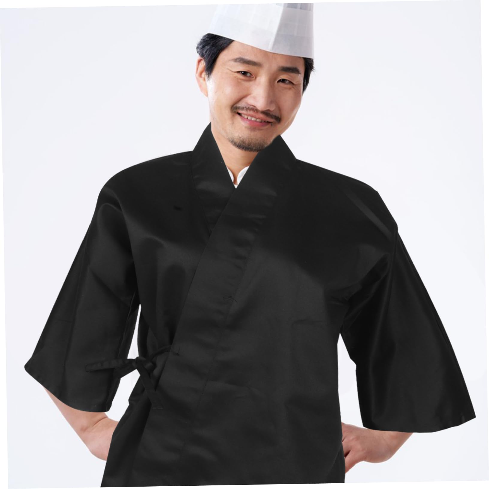 FRCOLOR Ropa de Trabajo de Chef Japonesa para Hombre Chaqueta Kimono y Camisa Tradicional para Bares de Sushi y Establecimientos de Cocina Japonesa