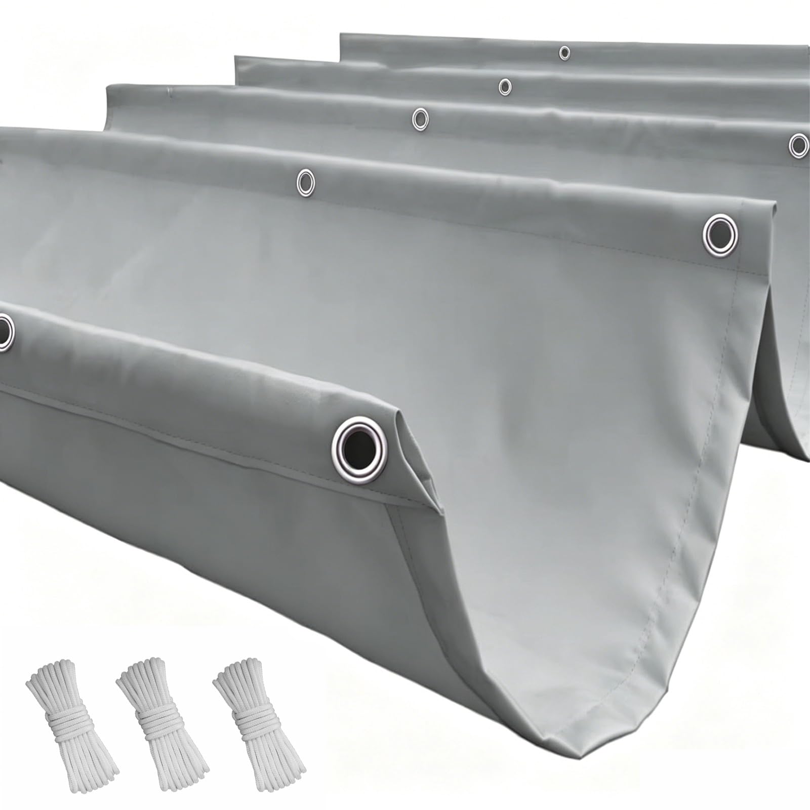 Voile ombrage rétractable vague anti-chaleur et pluie pour patio