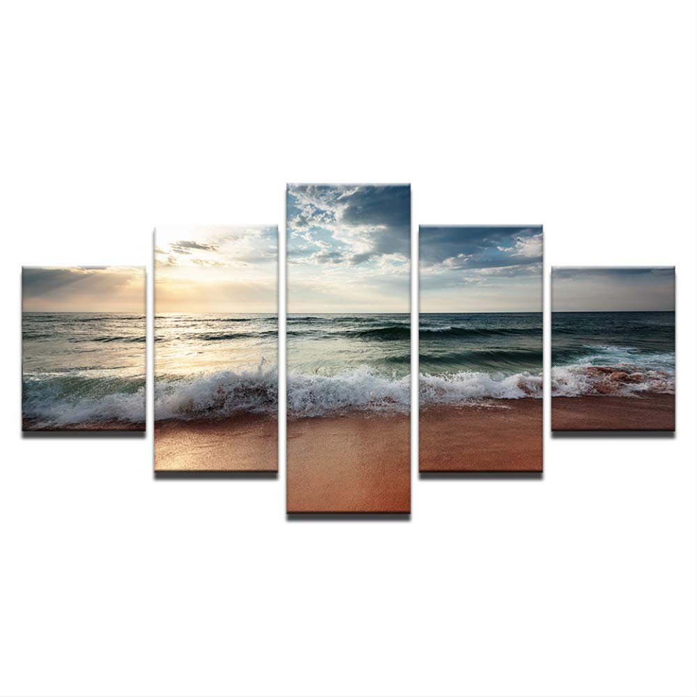 Toile mur art image salon style bord de mer déco moderne