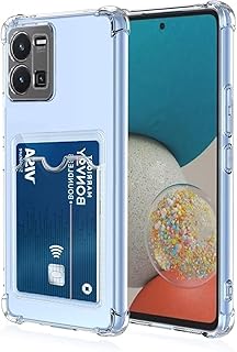 (Vivo y35 y22 y22s) Soft TPU Protective Case Cover with Card Holder Slim Fit Anti-Scratch Shockproof Protective Phone Case for Vivo y35 y22 y22s