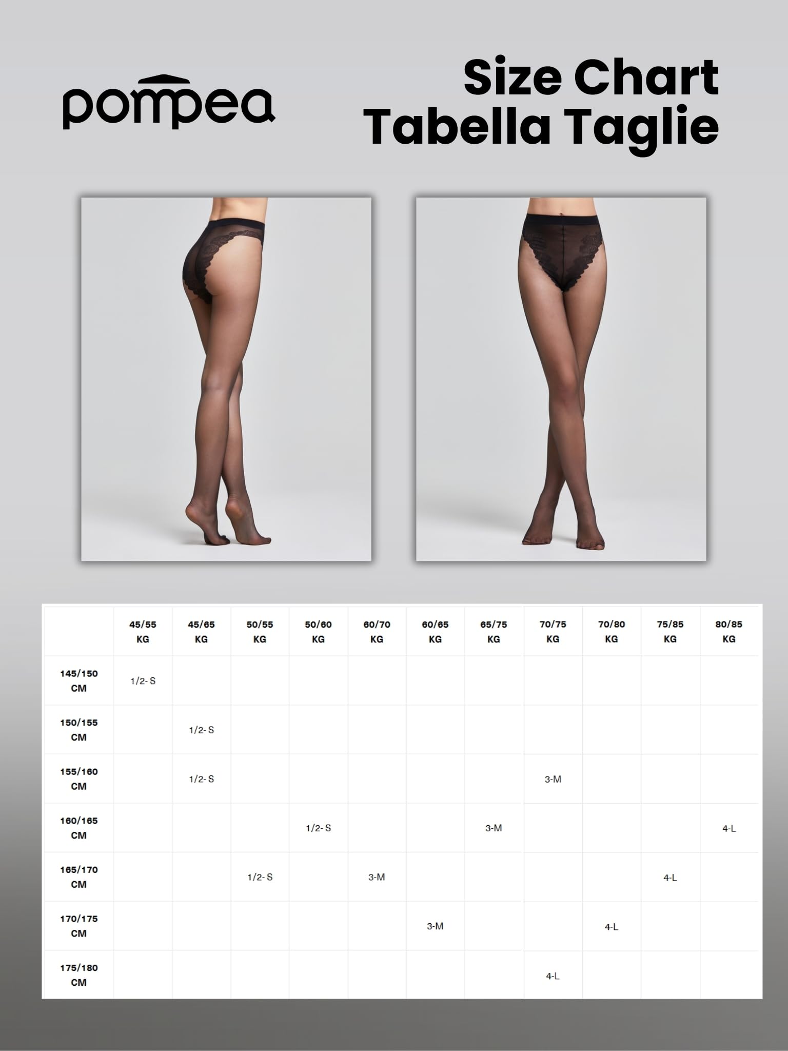 POMPEA 6 Paia Collant Donna 7 Denari Velati, Calze Donna Estive con Corpino Bikini Effetto Pizzo, Tassello Rinforato e Punte Invisibili